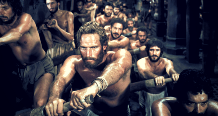 Galerieni - iamgine din filmul artistic Ben-Hur (1959) produs de Directorul William Wyler