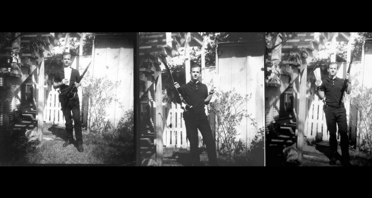 Lee Harvey Oswald - imagini din curtea casei