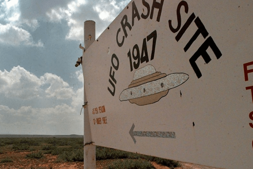 Locul prăbușirii este azi semnalizat printr-un panou - Roswell, New Mexico