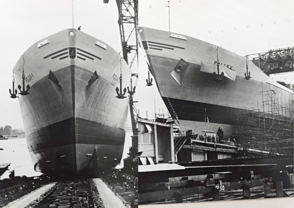 Lansarea la apă a navei "POLAR V"