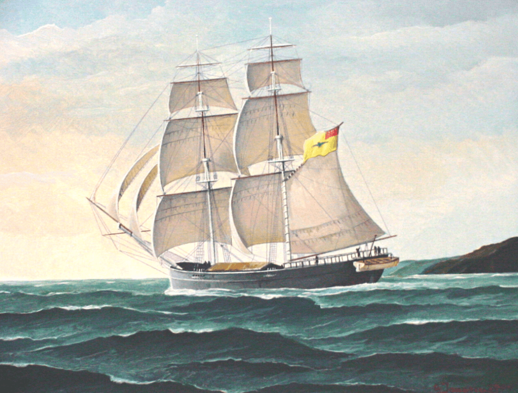 Bricul "MARIȚA" - pictură în ulei pe pânză, Cpt.Cdor Ionescu Ovidiu Victor, 2004